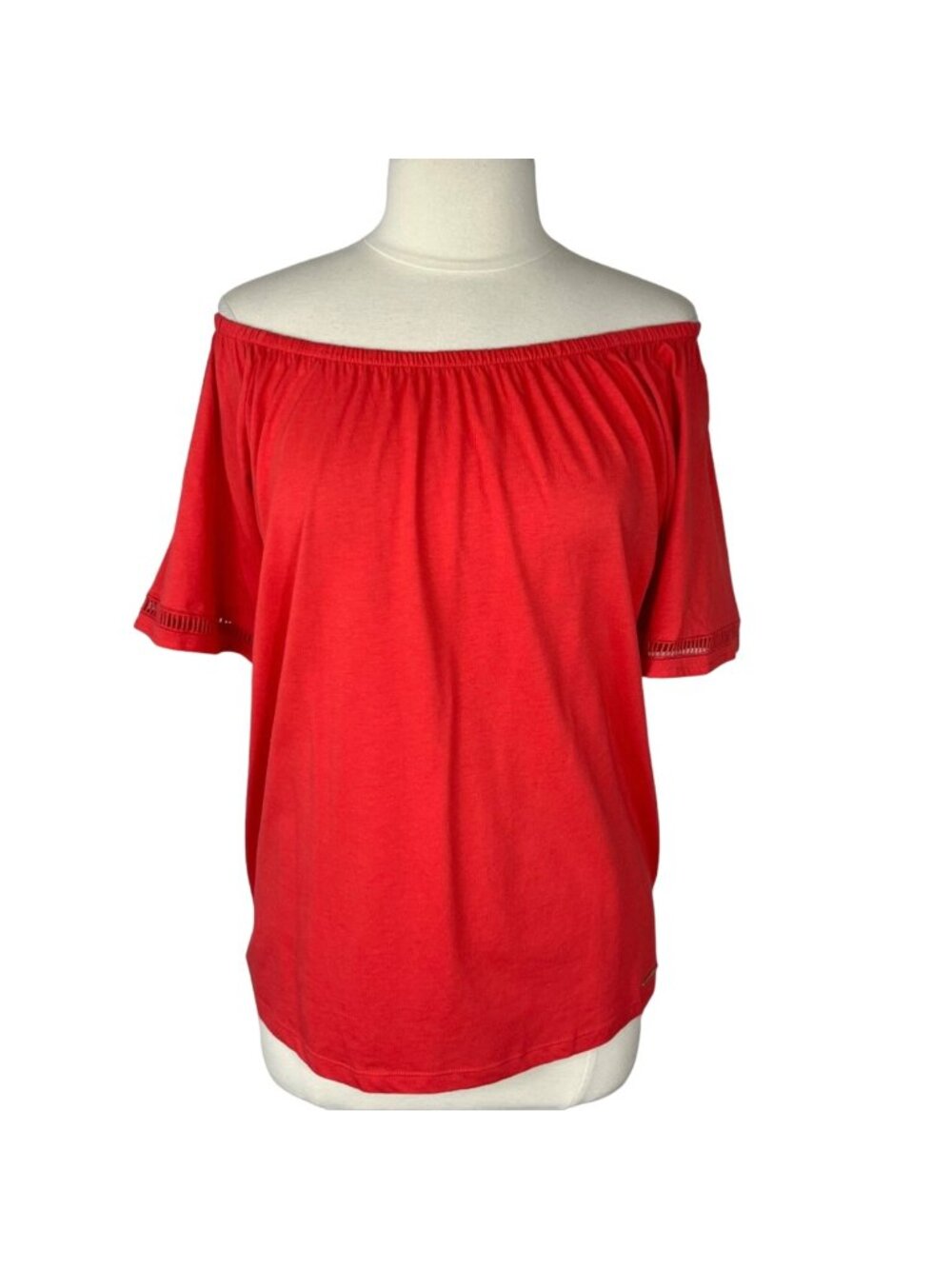Michael Kors On Off Shoulder‎ Blouse Womens Small Coral Pink